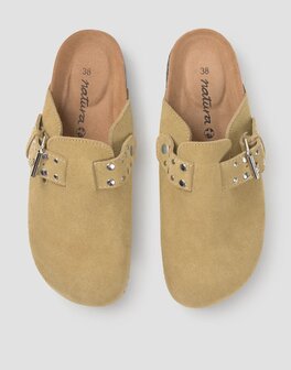 Natura - Schoen - Klom/slof met studs - Suede - Dames