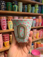 Rice - Melamine Cup - alfabet letters  - Bloem