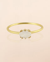 Muja-Juma - Ring - zilver verguld - Hyperion - Witte maansteen - maat 54