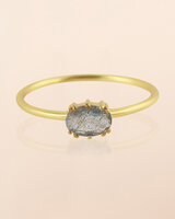 Muja-Juma - Ring - zilver verguld - Hyperion - Labradoriet - Maat 52