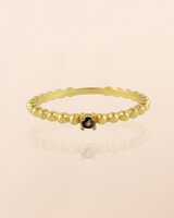 Muja-Juma - Ring - zilver verguld - Vulpecula - Rookkwarts-maat 54