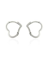 Muja Juma - Oorbellen - oorringen - Hartvormig - Zilver