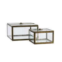 Madam Stoltz - opbergbox glas - 10 x 10 x 6 cm - Small