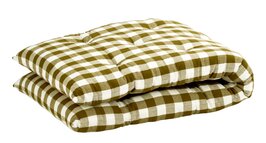 Madam Stoltz - matraskussen - mosterd/off white - 45 x 125 cm