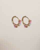 My Heritage - oorbel - tourmaline mixed gemstones - 12mm