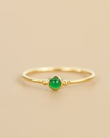 Muja Juma - ring - Cricket - green agate 4mm - size 56