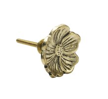 Madam Stoltz - handgemaakte deurknop - brass bloem