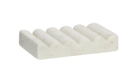 Madam Stoltz - marmeren zeepschaaltje - off white