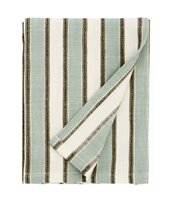Madam Stoltz - gestreepte keukendoek - Sage, off white, taupe, black
