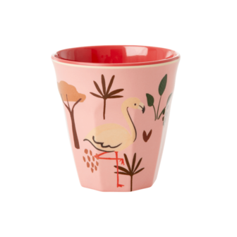 Rice - Kleine melamine kids cup - flamingo