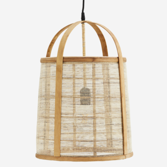 Madame Stoltz -Bamboe hanglamp met linnen
