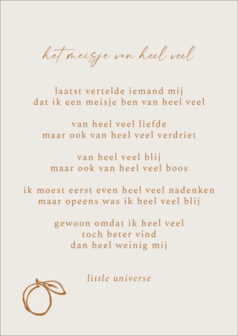 A4 Print - Het meisje van heel veel