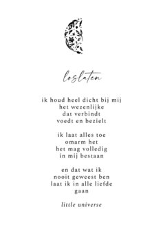 Little Universe - Maangedichten - set van 4