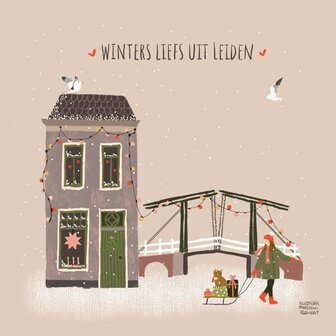 MarjoMaakt - Kaart - Winters liefs uit Leiden