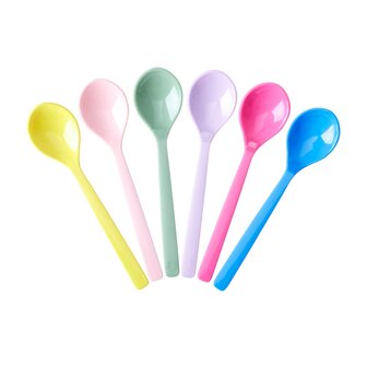 Rice - Melamine lepels - set van 6 pastel