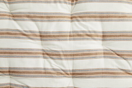 Madam Stoltz - matraskussen 70 x 180 - CINNAMON / OFF WHITE STREEP