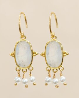 Muja Juma - Earring - goldplated - BERYL - White Moonstone