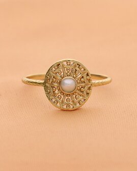 Muja Juma - Ring - Bliss disk met parel