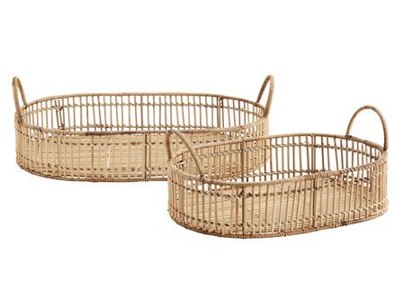 Madame Stoltz - Rattan Tray - Set of 2