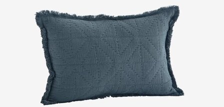 Madam Stoltz - Quilted pillow - cotton - dusty blue