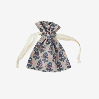 Madam Stoltz - printed cotton bag - multicolor - 15x18cm