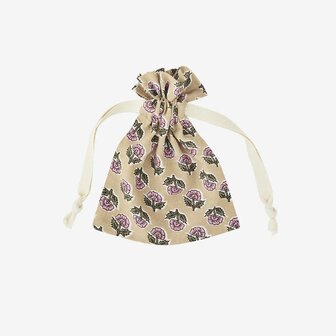 Madam Stoltz - printed cotton bag - multicolor - 15x18cm