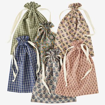 Madam Stoltz - printed cotton bag - multicolor - 30x40 cm