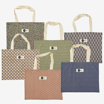 Madam Stoltz - Shopper - katoen met print - 50x40 cm