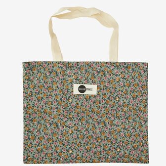 Madam Stoltz - Shopper - printed cotton - multicolor - 50x40 cm