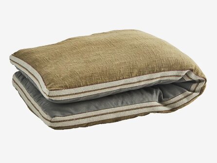 Madame Stoltz - mattres pillow 60 x 135 cm - Tobacco, grey, off white