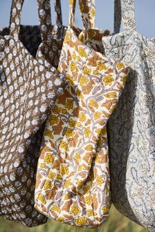 IB Laursen - Tas - Quilted - Wijnranken - Print 