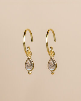 Muja Juma - Earring - goldplated - Baeus - Labradorite