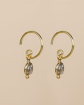Muja Juma - Earring - goldplated - Baeus - Labradorite