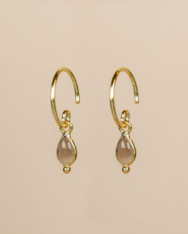 Muja Juma - Earring - goldplated - Baeus - Smoky quartz