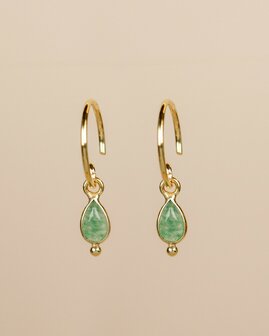 Muja Juma - Earring - goldplated - Baeus - Aventurine