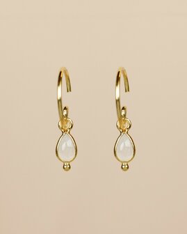 Muja Juma - Earring - goldplated - Baeus - Blue chalcedony