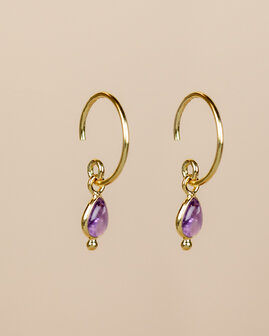 Muja Juma - Earring - goldplated - Baeus - Amethyst