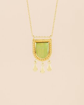 Muja Juma - necklace - Gold Plated - Ladybug -  Vessonite