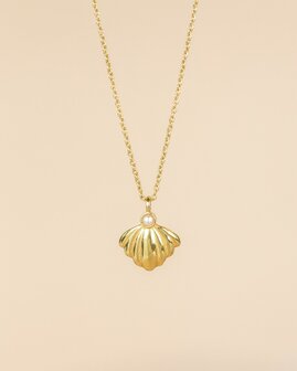 Muja Juma - necklace - Gold Plated - Beetle - Pearl