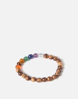 Natura - Armband - 7 Chakra&#039;s - Hout - Steen