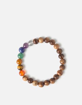 Natura - Armband - 7 Chakra&#039;s - Hout - Steen