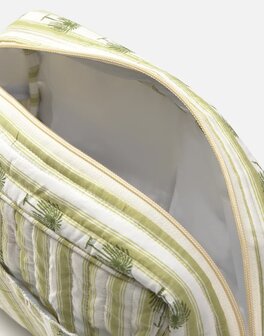 Natura - Toiletry bag - Jaya Palms - Stripes - Green/off white