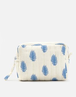 Natura -Toilettas - Jaya Katoen - Blauw/wit