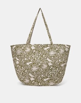 Natura - Shopper - Arin - Print - Khaki / wit
