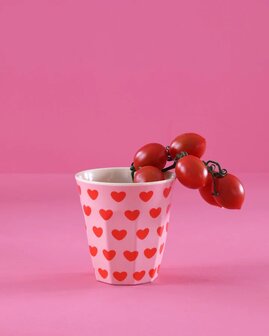 Rice - Melamine Cup - medium - roze - Sweet Hearts 