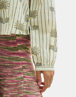 Natura - Printed Blouse - Palmlux - Green