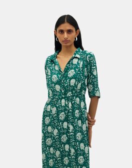 Natura - Long printed Dress - Rihaan - Green