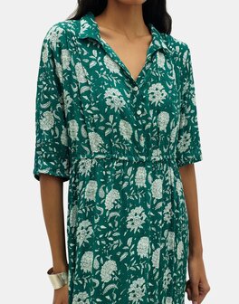 Natura - Long printed Dress - Rihaan - Green