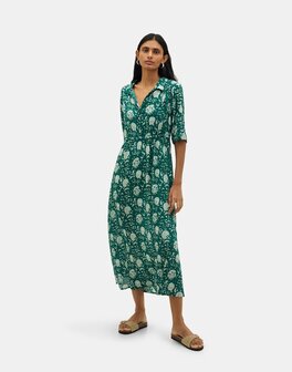 Natura - Long printed Dress - Rihaan - Green