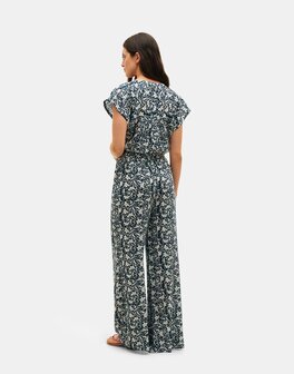 Natura - Printed Pants - Prahit - Blue - White